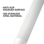 20 Inch Anti Slip Shower Grab Bar Oil Rubbed White 1.25" Diameter,Munzong Bathroom Grab Bar, Knurled Bathroom Balance Bar,Safety Hand Rail Support Handicap Elderly Senior Assist Bath Handle