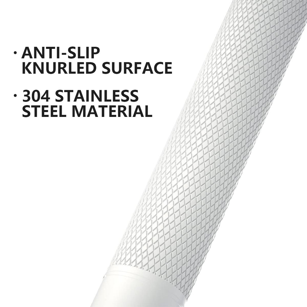 32 Inch Anti Slip Shower Grab Bar Oil Rubbed White 1.25" Diameter, Munzong Bathroom Grab Bar, Knurled Bathroom Balance Bar,Safety Hand Rail Support Handicap Elderly Senior Assist Bath Handle