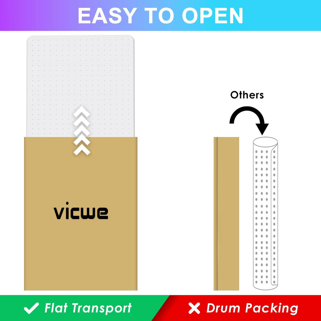 Vicwe Office Chair Mat for Carpet, 32'' x 48'' Computer Desk Chair Mat for Carpeted Floors, Easy Rolling Hard Mat for Office Chair on Carpets, Anti-Slip Carpet Protector Mat Clear, Ship Flat
