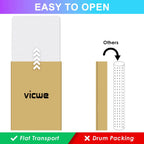 Vicwe Office Chair Mat for Carpet, 32'' x 48'' Computer Desk Chair Mat for Carpeted Floors, Easy Rolling Hard Mat for Office Chair on Carpets, Anti-Slip Carpet Protector Mat Clear, Ship Flat