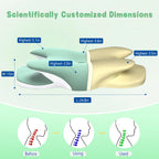 Cervical Pillow for Neck Pain Relief, Ergonomic Pillow for Side Sleeping, Orthopedic Pillow for Back & Stomach Sleepers, Cooling Memory Foam Neck Pillows for Shoulder Pain for Deep Sleep (Green)