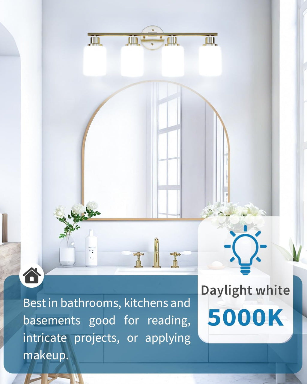 TJOY 12 Pack LED Light Bulbs, 100 Watt Equivalent A19, 5000K Daylight LED Bulb, 15W Bright White Energy Saving Lightbulbs with E26 Standard Base, 1500 Lumens Non Dimmable Lamp for Home Bedroom Indoor