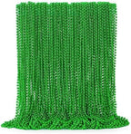 72PCS Green Bead Necklace, Mardi Gras Beads Necklace Accessories Bulk, Mardi Gras Xmas Necklaces Women Men, Parade Throw Accessories for Wedding Birthday Mardi Gras St. Patricks Christmas Decorations