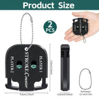 2Pcs Golf Stroke Counter, 2-Player Golf Counter Clicker with Hanging Rope, Shockproof Mini Portable Stroke Counter for Your Golf, Outdoor Sports, Different Kinds of Competitions and Games(Black)