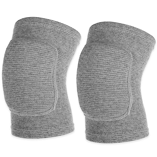 COMNICO Arm Brace Pads Elbow Protector Strap Pair Gray, Breathable Anti-Collision Sponge Tendonitis Fitness Volleyball Basketball Tennis Golfers Knee Support Band for Kids Men Women Elderly