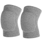COMNICO Arm Brace Pads Elbow Protector Strap Pair Gray, Breathable Anti-Collision Sponge Tendonitis Fitness Volleyball Basketball Tennis Golfers Knee Support Band for Kids Men Women Elderly