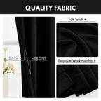 MIULEE 36 Inch Short Blackout Curtains Set of 4, Over Sink Kitchen Tier Curtain Thermal Insulated Privacy Drapes Mini Top & Bottom Rod Pocket Cafe Curtains for Small Windows Bathroom RV, Black