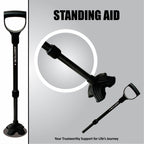 ASSISTFRIEND Adjustable Mobility Aid Lift Assist Support for Seniors - Elevate Assistance from Floor, Ideal for Elderly with Knee/Hip/Back Challenges, Black