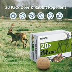 20 Pack Deer Repellent, Rabbit Repellent, Deer Deterrent, Powerful Deer Repellent Outdoor for Plants, Rabbit Repellant for Garden, Deer Repellent for Outdoor Tree Yard, Safe for Deer and Plants