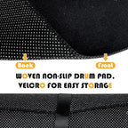 Invech 5 x 6.6 Ft Drum Rug, Drum Mat with Non-Slip Grip Bottom, Soundproof Drum Floor Mat for Electrical Drum, Drum Accessories Gift for Drummers (Black)