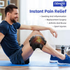 NEWGO Ice Pack for Knee Replacement Surgery, Reusable Gel Cold Pack Wrap Around Entire Knee for Knee Injuries, Pain Relief, Swelling, Bruises (Black)