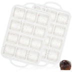 Vinino Silicone Brownie Pan With Dividers, 2 Pack Mini Loaf Pan for Baking Individual, Nonstick 12 Cups Square Muffin Cupcake Pans with Metal Reinforced Frame-Cream