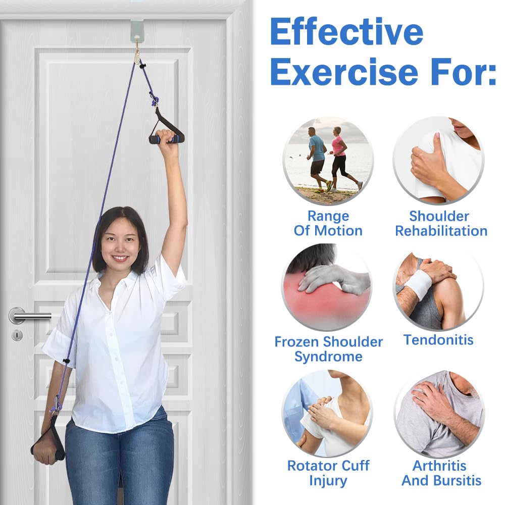 Shoulder Pulley for Physical Therapy, Pulleys for Shoulder Rehab Over Door, Shoulder Pulley Over The Door Physical Therapy, Door Pulleys for Physical Therapy, Arm Pulley, Over The Door Pulleys
