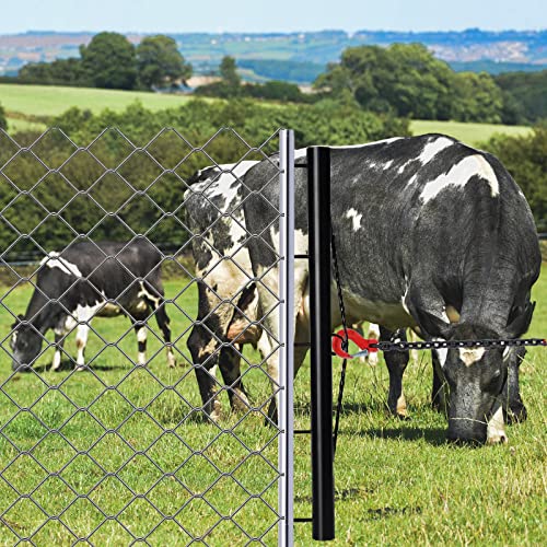 HoLarXuQ Chain Link Fabric Fence Stretcher,5-Thicken Hook Bar,31.5 Inch Woven Wire Stretcher,Fence Stretcher Tool,Steel,Black