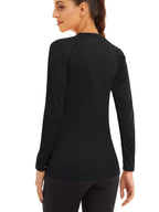 UV Shirts for Women Long Sleeve Shirts for Women Running Shirts Summer Shirt Hiking Shirts Women Sun Protection Shirts Fishing Shirts Black