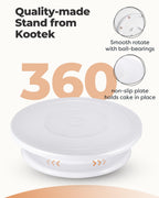 Kootek 71PCs Cake Decorating Kit, Baking Supplies Tools - Includes Cake Stand Turntable, 12 Icing Piping Tips, 2 Frosting Spatulas, 3 Scrapers, 50+2 Piping Bags, Coupler, Video Tutorial, Booklet