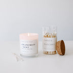 Sweet Water Decor 4" Hearth Matches in Apothecary Glass Bottle | Rustic Jar Approx. 100 Decorative Matchsticks with Strike Pad | Cute Candle Accessory Match Holder Long Matches for Fireplace (White)