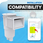 Replacement R38013A and R38013B Admiral Skimmer Basket and Weir Compatible with Pentair Floating Weir, Aladdin B-37, 850001-S-10 | Heavy Duty Plastic Skimmer Basket Fits for Clean Swimming Pool Water