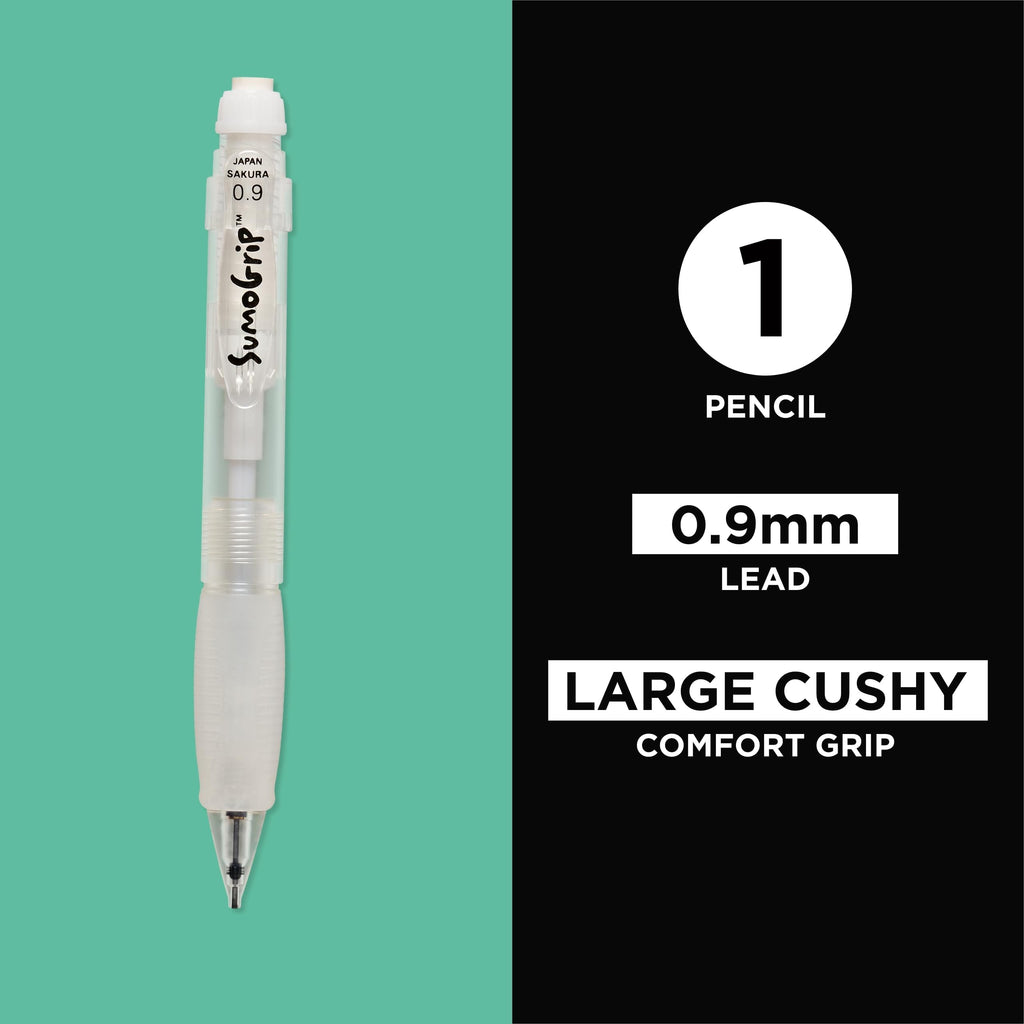 50280 SumoGrip 0.9-mm Pencil with Eraser, Clear
