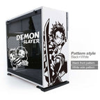 Demon Slayer Anime Stickers for PC Case,Cartoon Decor Decal for ATX Computer Skin,Waterproof Vinyl Graffiti Decal,Easy Removable (B Style.White and White)