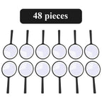Elcoho 48 Pack Handheld Magnifier Plastic Magnifying Glass for Reading Jewelry Home Office Desk Accessories with Storage Bag