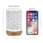 HOMNAS Essential Oil Diffuser, 100ML Upgraded Ceramic Diffusers for Essential Oils, Aromatherapy Diffuser Cool Mist Humidifier with Waterless Auto Shut-Off for Home Office Baby