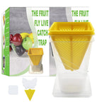 Voltup Fruit Fly Trap for Indoors Reusable Non-Toxic Funnel Fruit Fly Catcher with Sticky Pads Safe for Pets in House and Kitchen Easy to Use and Controls Fruit Flies with Natural Lure 2PCs