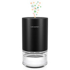 Waterless Diffuser for Essential Oil Nebulizer 100ml Battery Operated Aromatherapy Mini Scent Machine Atomizing Diffuser 1/2/3H/Time-Off 3 Mist Level 3 Lighting Effects (Scenta+ Black)