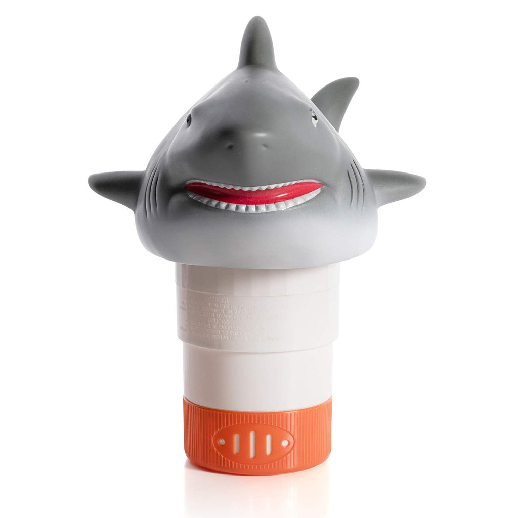 XY-WQ Chlorine Floater, Floating Pool Chlorine Dispenser (Shark), Fits 1 and 3 Inch Tablets for Large and Small Pools, Hot Tub, Spa