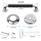 2 Pack 18 Inch Grab Bars for Bathtubs and Showers, Anti Slip Handicap Grab Bars for Shower, Safety Bath & Toilet Rail for Elderly Senior, Shower Handle Disability Assist Bathroom Handrail
