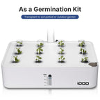 iDOO Hydroponics Growing System Kit 12Pods, Christmas Gifts for Women Mom, Herb Garden Indoor with LED Grow Light for Home School, Built-in Fan, Auto-Timer, Adjustable Height Up to 11.3", 12Pods-White