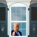 Toogod Trump 2024 Window Decal Car Sticker Window Cling for Vehicles(for Passenger/Right Side)
