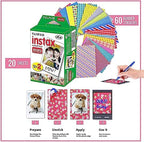 Fujifilm Instax Mini 12 Camera Bundle - Purple, 20 Film Sheets, Carrying Case, Shutter Accessories