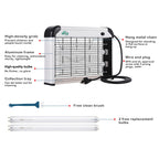 SPICA 2 Pack Insect Killer Bug Zapper Indoor, 20W Electronic Mosquito Fly Moth Wasp Pest Killer, Includes 4 Replacement Light Bulbs