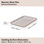 OXO Good Grips Non-Stick Pro Ceramic Coated Metal Bakeware 3-Piece Sheet Pan Set – Biscuit