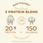 KOS Plant Based Protein Powder, Vanilla USDA Organic - Low Carb Pea Protein Blend, Vegan Superfood Rich in Vitamins & Minerals - Keto, Soy, Dairy Free - Meal Replacement for Women & Men - 10 Servings
