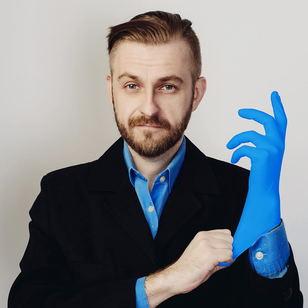 Nitrile Gloves Disposable Gloves (Medium, 100-Count), 4 Mil,Powder Free, Cleaning Service Gloves, Latex Free