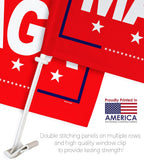 Trump Flag MAGA Make America Great Again Car Flag -Patriotic Vote President Democrat Republican Tea Party United State American Election - House Decoration Banner Small Garden Yard Gift Made in USA 12 X 18