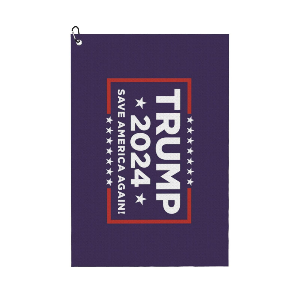 Juoritu Golf Towel 16 x 24 Inches - Microfiber Golf Accessory for Men and Women - Conveniently Attaches to Golf Bags - Trump 2024