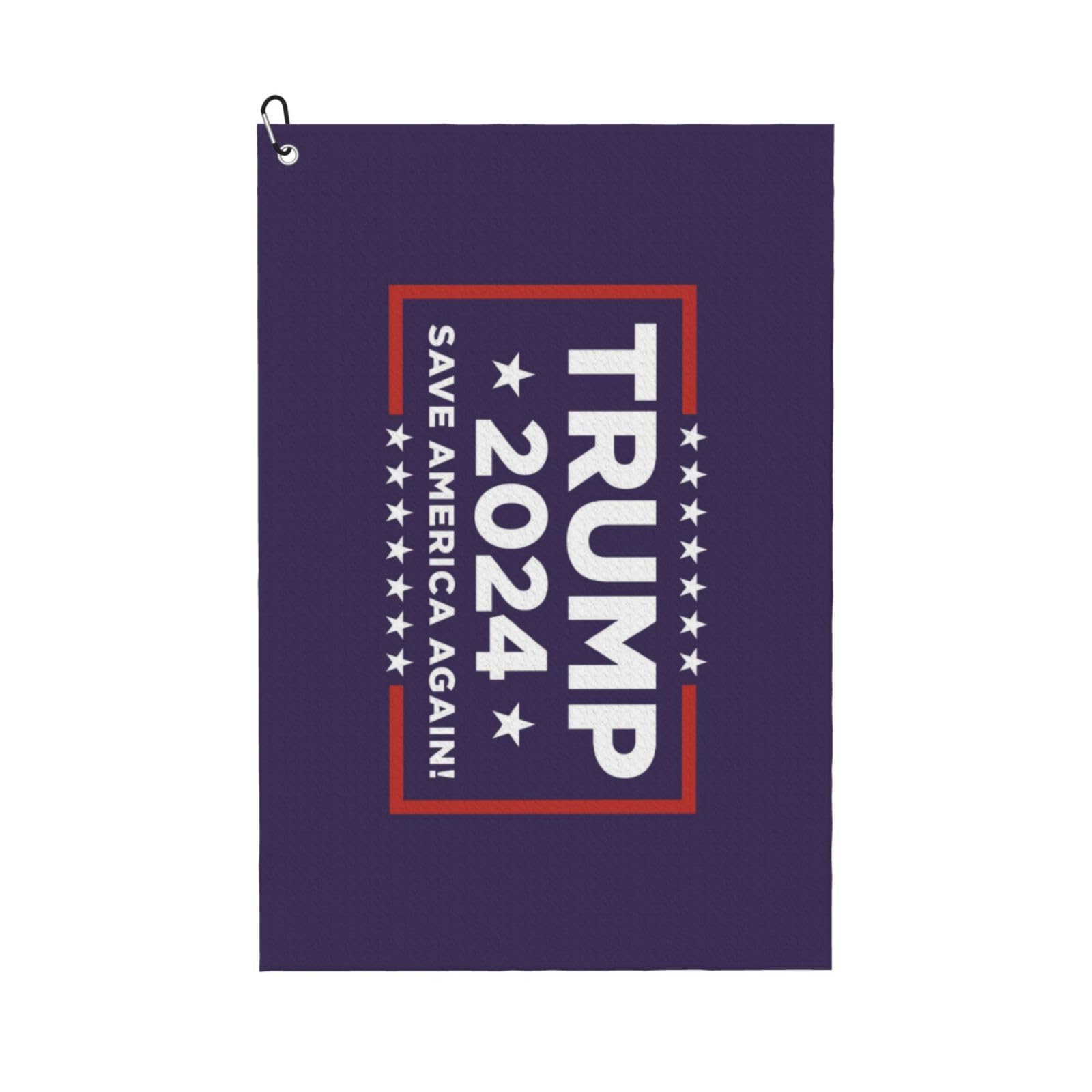 Juoritu Golf Towel 16 x 24 Inches - Microfiber Golf Accessory for Men and Women - Conveniently Attaches to Golf Bags - Trump 2024