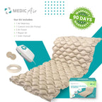 Safe Medic Alternating Air Pressure Mattress Pad, Bed Sore Prevention, with Quiet Pump Waterproof, Bedsore Mattress Relief, Hospital Mattress Top, Bubble Bed, colchón antiescaras para ancianos