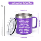 Qzvuic I Came I Saw I Forgot Coffee Mug, Funny Sarcastic Gifts for Women Elderly Senior Citizens Old People ADHD Grandma, 14 oz Stainless Coffee Mug Mothers Day Christmas
