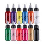 OPHIR 12x 30ml/Bottle Airbrush Inks Acrylic Paint for Nail Art Nail Painting Pigment Inks Airbrushing Kit Colors Nail Tools