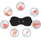 MASTOGO Tens Unit Wireless Electrode Pads, Replacement Electrode Pads with Standard 3.5mm Snap-on Connectors(4PCS/Set)(Black)