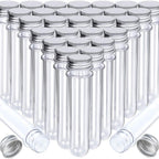 HNYYZL Bestsupplier 30 Pack Science Party Test Tubes 45 ml 25x140mm,Clear Plastic Test Tubes Gumball Candy Tubes, Bath Salt Vials Christmas Birthday Gifts