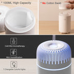 Car Diffuser Humidifier Aromatherapy Essential Oil Diffuser Car Air Freshener Diffuser USB Cool Mist Mini Portable Diffuser for Car Home Office Bedroom (Black)