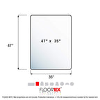 Floortex® Exclusive Polycarbonate Rectangular Chair Mat for Thick Pile Carpets - 35" x 47" (Pack of 1)