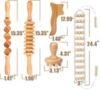 TUOSTPY 5PCS Maderoterapia Kit Wood Therapy Massage Tools for Body Shaping, Lymphatic Drainage Tool for Body Shaping Anti-Cellulite Muscle Release