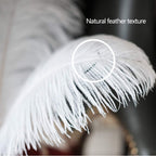 AWAYTR 10-12 inch (25-30cm) Natural Ostrich Feathers for Wedding Centerpieces Home Decoration,Flower Arrangement,DIY Christmas Decorations (20pcs,White)