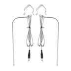 MOOTVGOO 2 Pack Temperature Meat Probe Replacement for Rec Tec, Recteq Wood Pellet Grills, with 2 Probe Clip Holders